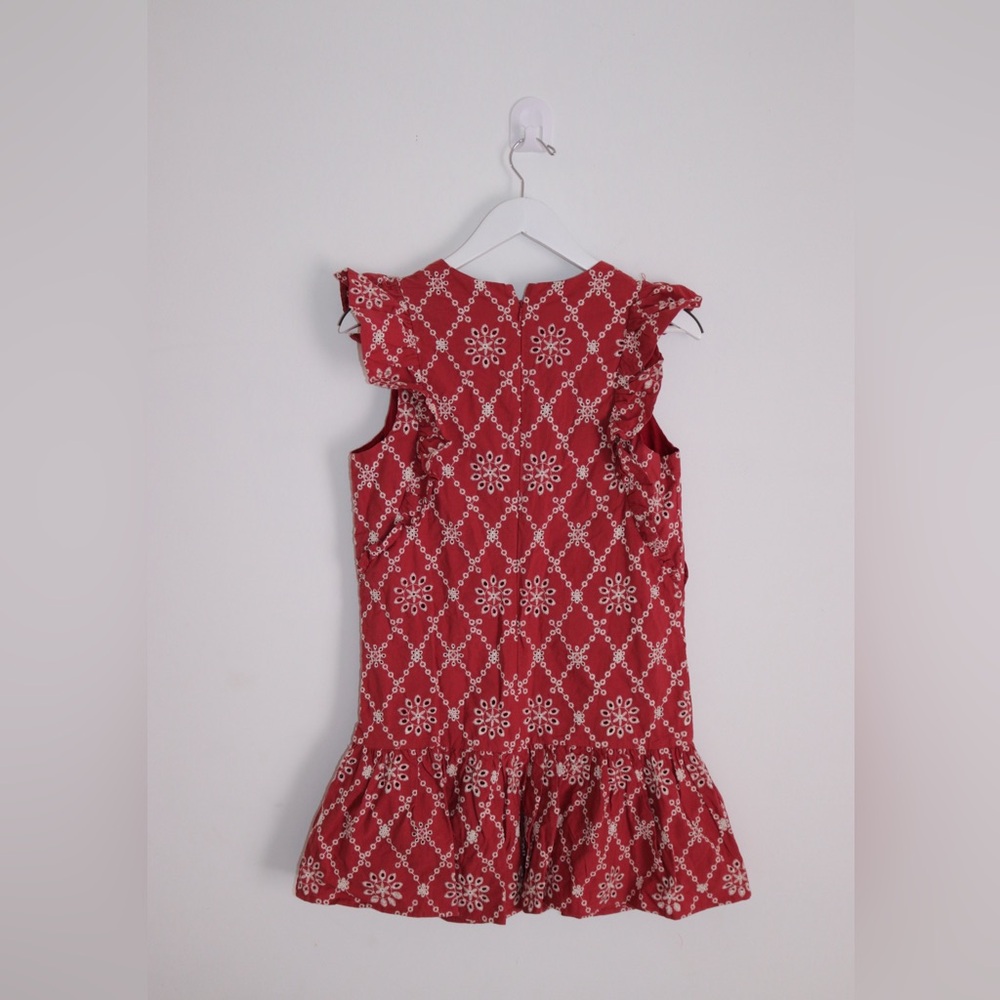Free the Roses | Ruffle Sleeve Embroidered V Neck Dress Size S - Picture 7 of 9